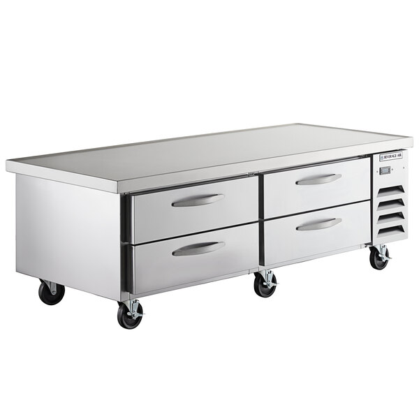 a stainless steel kitchen cart