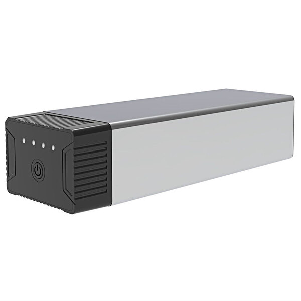 A rectangular silver and black Luxor KwikBoost EdgePower charging station.