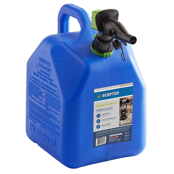 blue 5 gallon gas can for kerosene