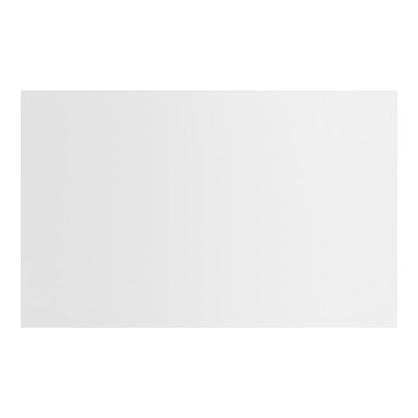 A white rectangular Regency table top with a black border.