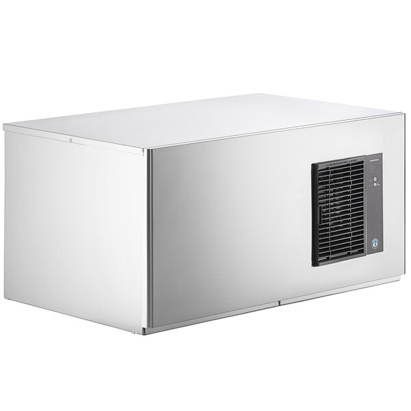 A white Hoshizaki air cooled ice machine with a rectangular vent.