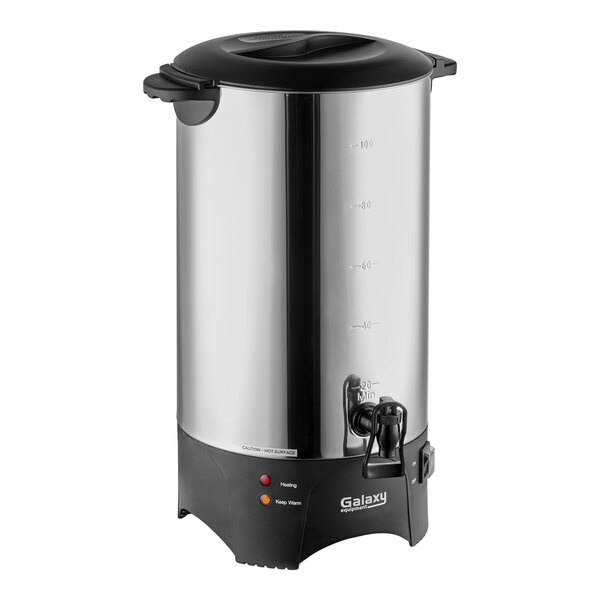 Galaxy 100 Cup (510 oz.) Stainless Steel Single Wall Coffee Urn - 120V, 1,500W