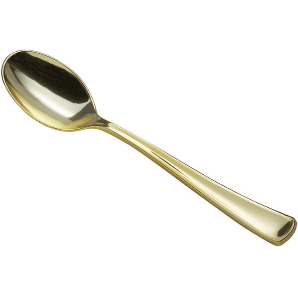 Gold Visions 6 34 Classic Heavy Weight Gold Plastic Spoon 400case