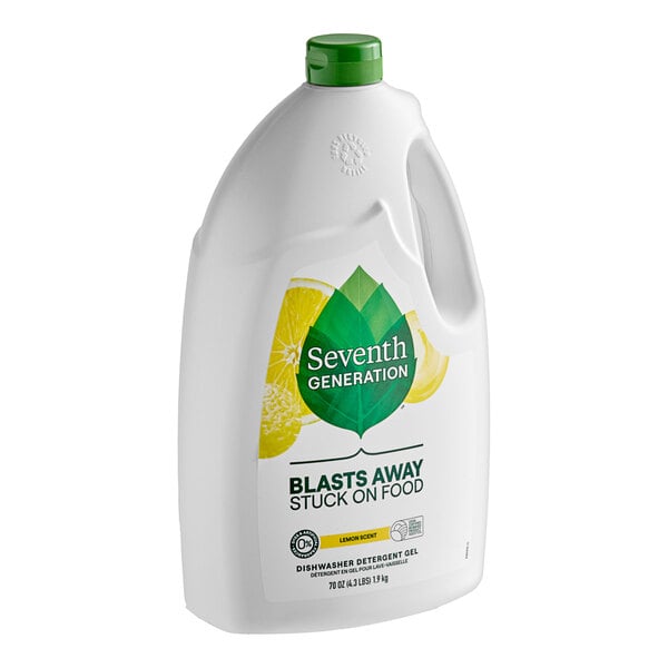Seventh Generation 22831 70 oz. Lemon Dishwasher Detergent Gel - 6/Case