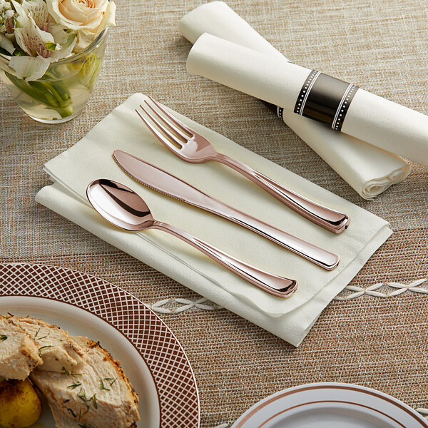 a napkin and fork on a table