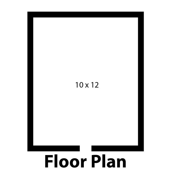 A black rectangular sign with white text reading "Norlake Kold Locker 10' x 12' x 7' 7" Indoor Walk-In Cooler"