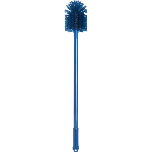 A blue Carlisle Sparta brush with a long handle and bristles.