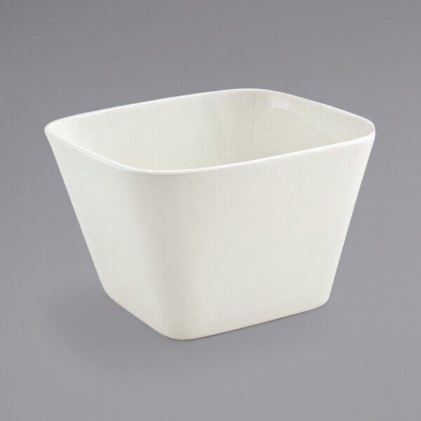 A Front of the House Catalyst Mod European white square bowl.