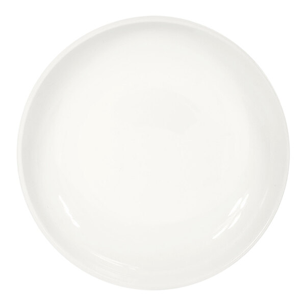 A large, round, white porcelain bowl.