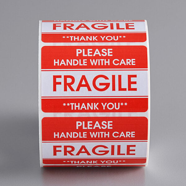 Fragile Handle With Care Labels 2 X 3 500 Roll