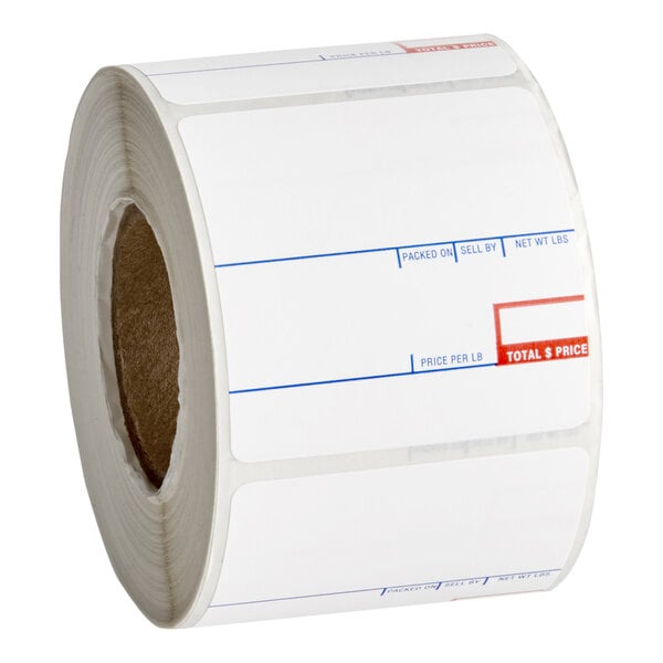PointPlus White Pre-Printed Permanent Direct Thermal Label Equivalent to Cardinal Detecto 6600-3002 - 500/Roll