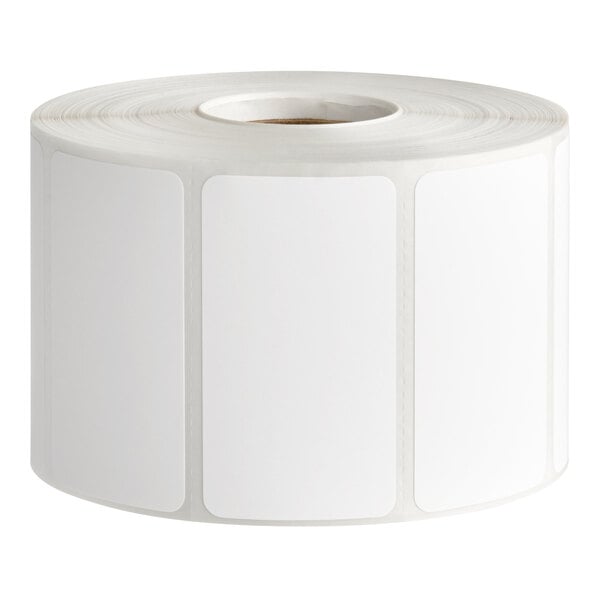 PointPlus White Blank Permanent Direct Thermal Label Equivalent to Cardinal Detecto 7100-0026 - 1,135/Roll