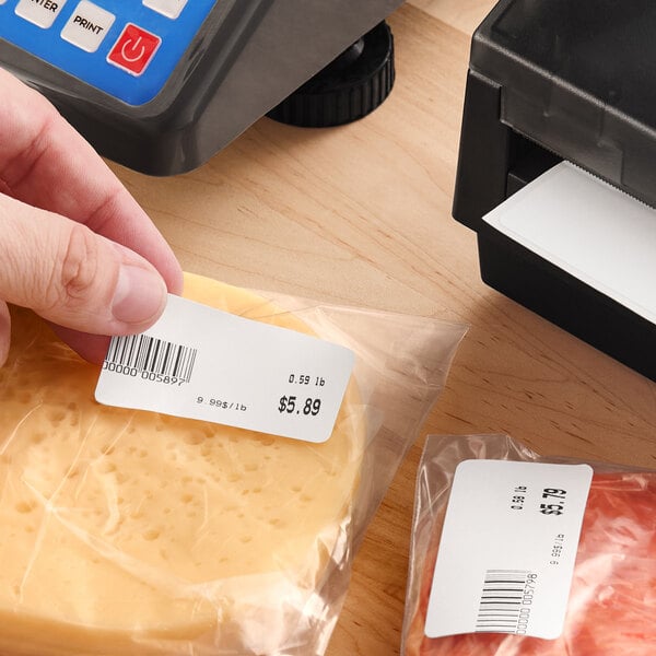 PointPlus 322214X114RL White Blank Permanent Direct Thermal Label Equivalent to Cardinal Detecto 7100-0026 - 1,135/Roll