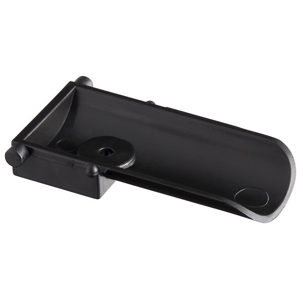 A black plastic moveable spout for a Sunkist juicer.