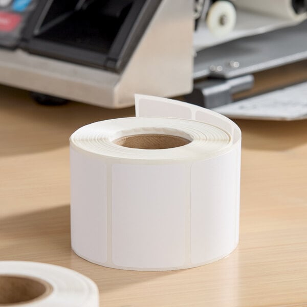 PointPlus 2 5/16" x 1 5/8" White Blank Permanent Direct Thermal Label - 700/Roll