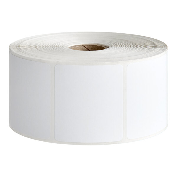 PointPlus White Blank Permanent Direct Thermal Label Equivalent to Cardinal Detecto 6600-0220 - 1,370/Roll