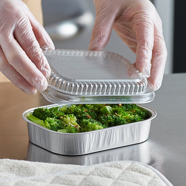 Disposable Takeout Aluminium Tray with Lids Aluminum Foil Food