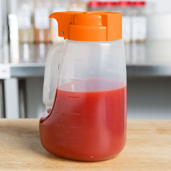 a close up of a container of ketchup