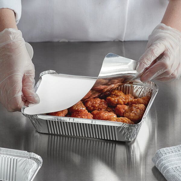 Aluminum Foil with Board Lids Pans 9 x 7 Inches 5 Pound Capacity 25 Pieces Pack 