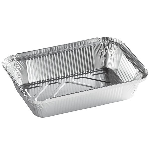 2.25 Lb Oblong Rectangular Aluminum Pans with Board Lids Takeout Containers  (500) 