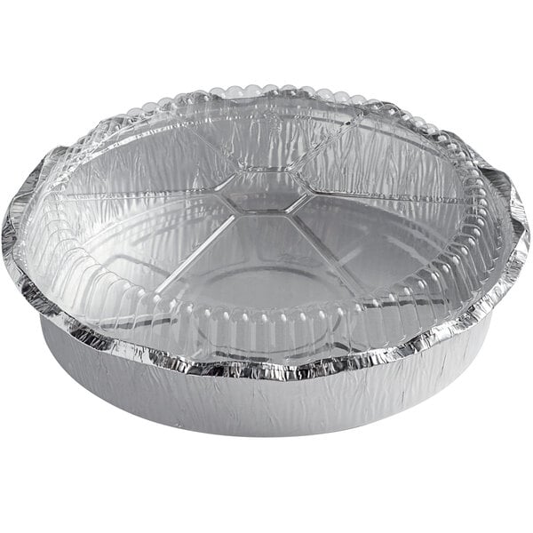 Durable 9 Square Holiday Foil Cake Pan With Dome Lid 50/CS – Foil