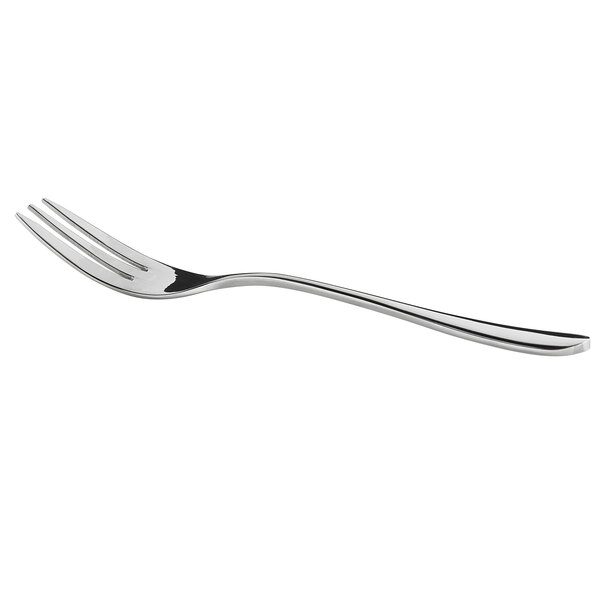 An Arcoroc stainless steel cocktail fork with a silver handle.