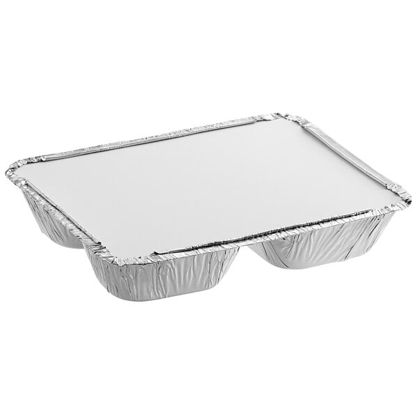 ALUMINIUM FOIL FOOD CONTAINERS+LIDS x 100 No.2 PERFECT FOR HOME AND TAKEAWAY USE 