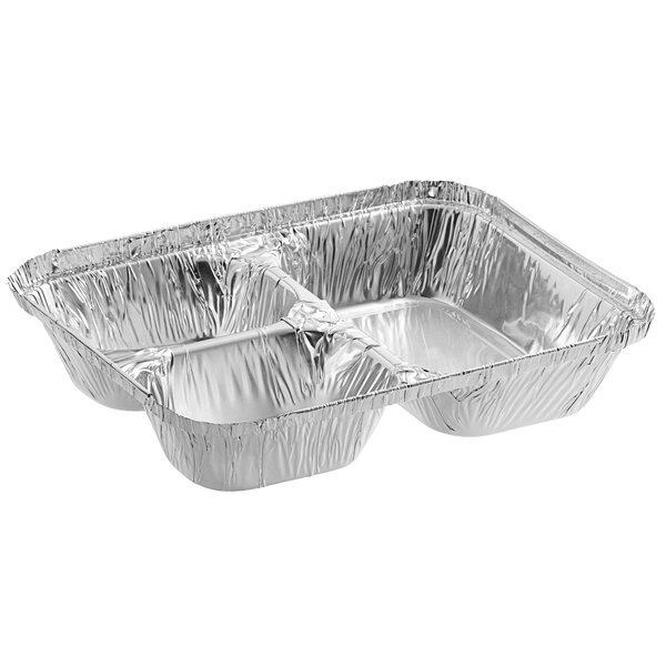 Aluminum Foil Tray 3 Compartment with lid 1ct