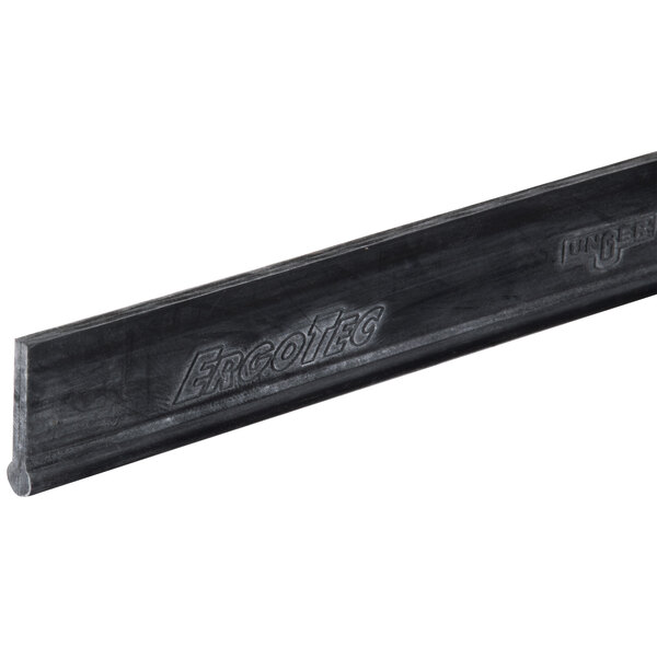 A black rectangular Unger squeegee blade with the word "ErgoTec" in white text.