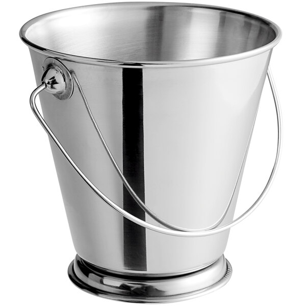 Stainless steel bucket with handle