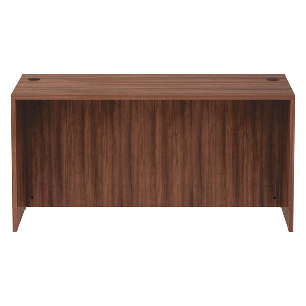 A walnut Alera Valencia desk shell.