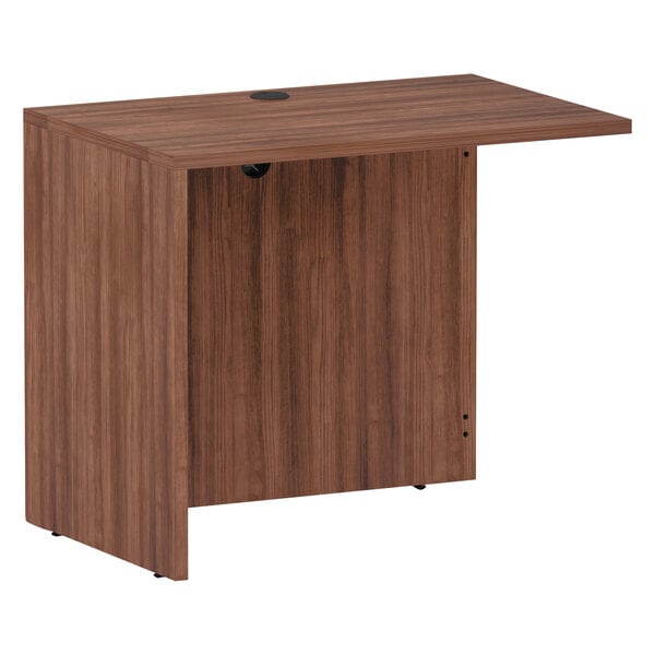 A wooden Alera Valencia return/bridge shell with a black top.