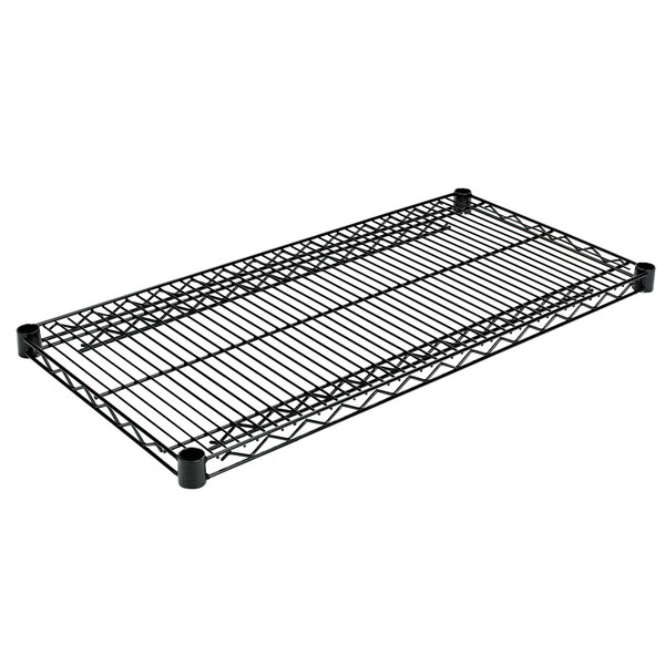 a black wire rack with screws