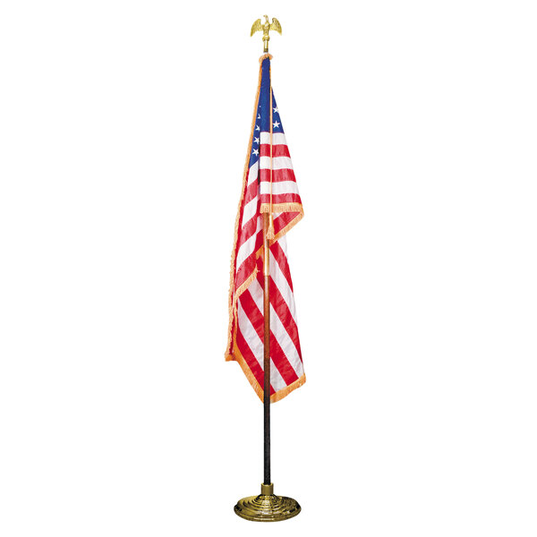 Advantus Indoor American Flag with 8' Oak Staff & Gold Eagle