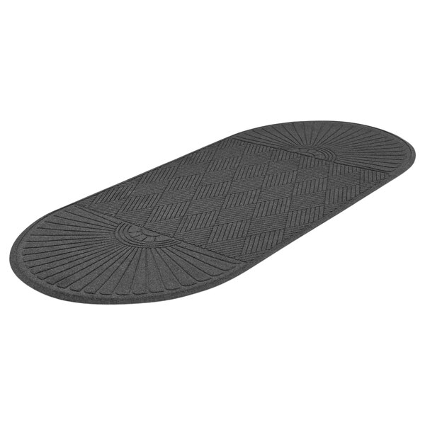 EcoGuard Diamond Floor Mat, Double Fan, 36 x 96, Charcoal