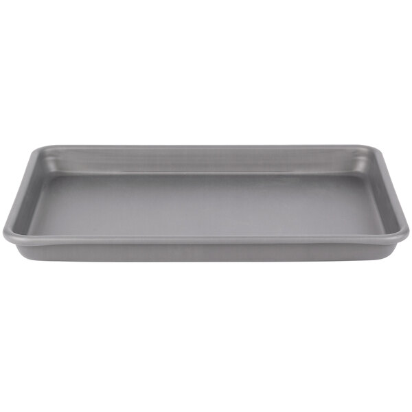 A rectangular gray Merrychef HardCoat sheet pan.