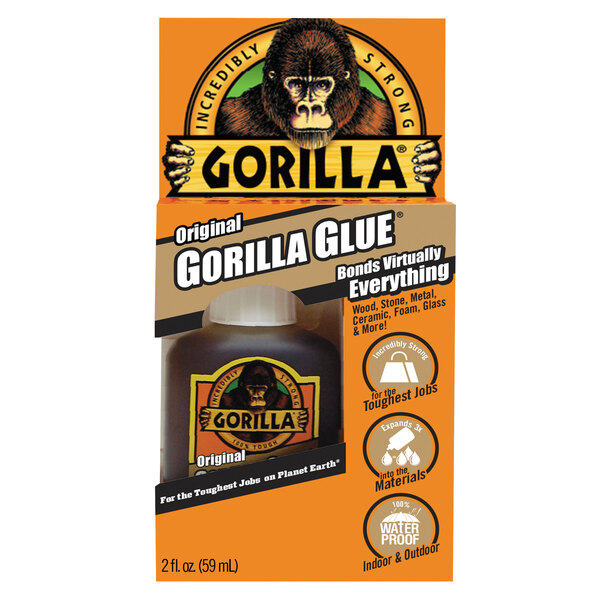 A box of Gorilla Glue Original Formula with a 2 oz bottle.