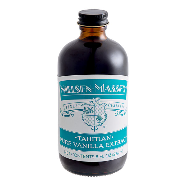 A bottle of Nielsen-Massey Tahitian Vanilla Extract.