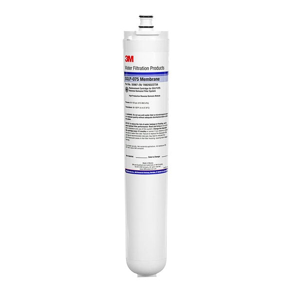 A 3M ScaleGard RO membrane cartridge for reverse osmosis systems with a blue label.