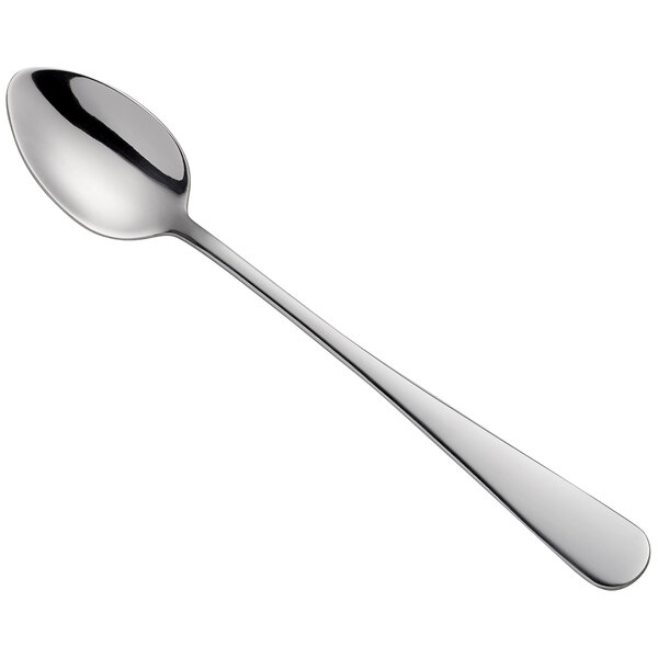 A Libbey stainless steel iced tea spoon with a long handle.