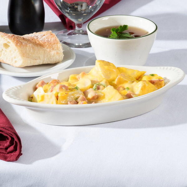 Pack of 12 Tuxton BEN-120 Vitrified China Welsh Rarebit 9-7//8 9-7//8 12 oz Eggshell
