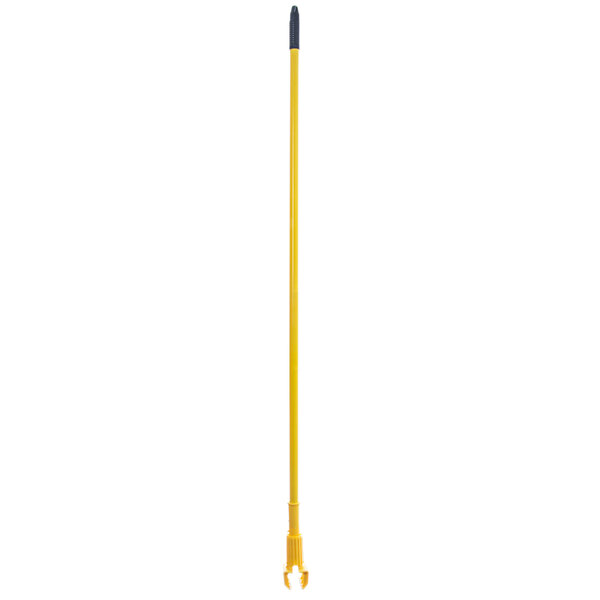 Carlisle 36947504 60" Yellow Fiberglass Jaw Style Mop Handle with Plastic Head