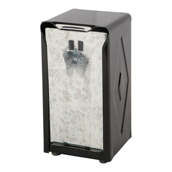 San Jamar H900BK Tallfold Two-Sided Tabletop Napkin Dispenser - Black