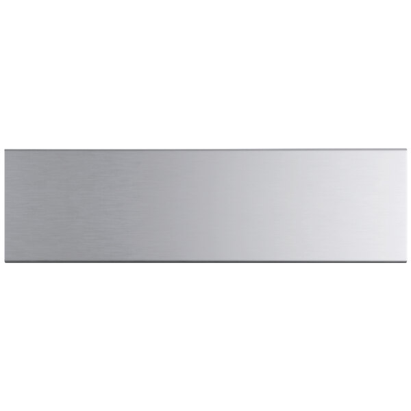 A Regency stainless steel pass-through shelf with an overshelf.