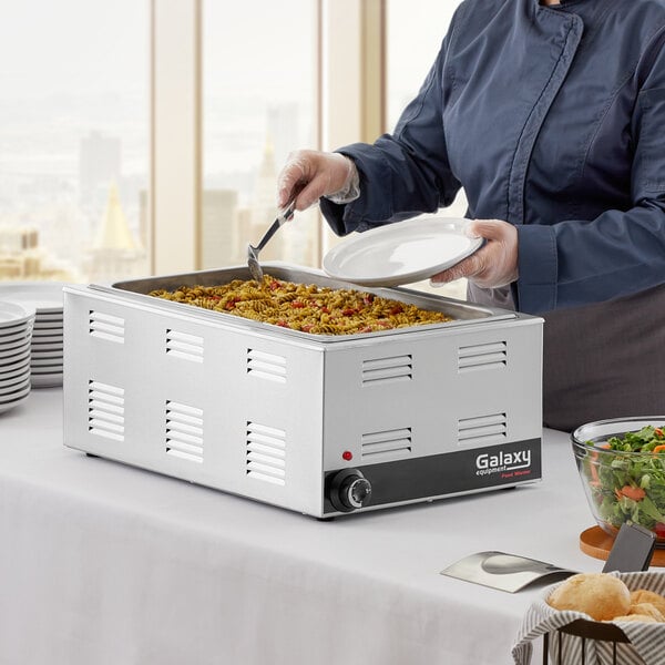 Galaxy GW50E 12" x 20" Full Size Electric Countertop Food Warmer - 120V, 1200W