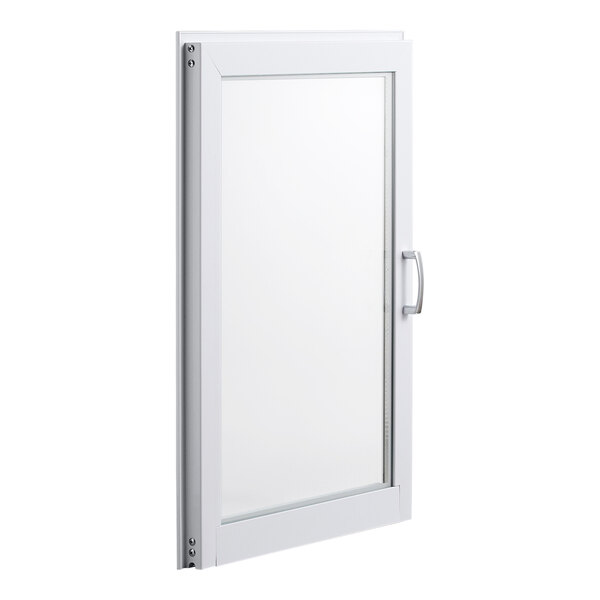 A white left door with a glass panel and handle, designed for Avantco BC-72-HC and BCD-72 units.