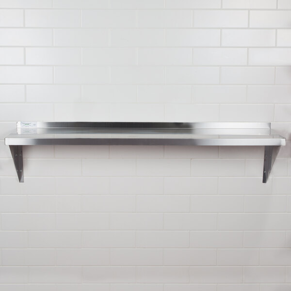 18 Gauge   FAST Shipping !!! 24/" Stainless Steel Solid Wall Shelf