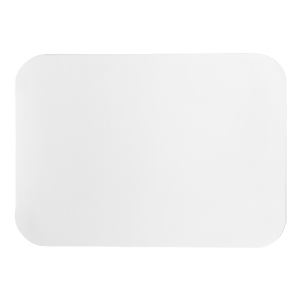 Choice Oblong Foil-Laminated Board Lid for 1.5 lb. Deep Foil Take-Out Container - 500/Case