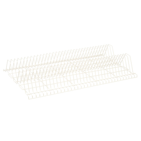 A white wire rack with spikes.