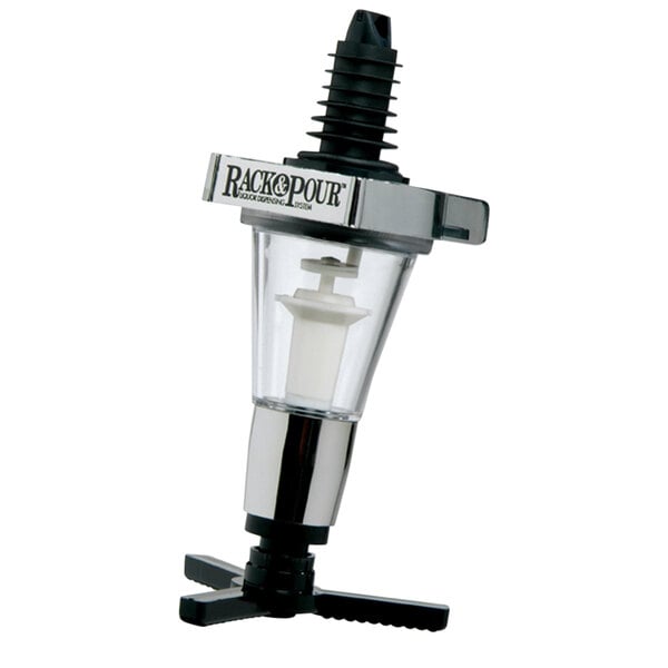 A close-up of a Precision Pours liquor pourer head.